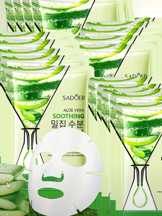 TEN SADOER Aloe Vera Soothing Hydration Facial Mask NEW Korean skincare - Picture 7 of 9